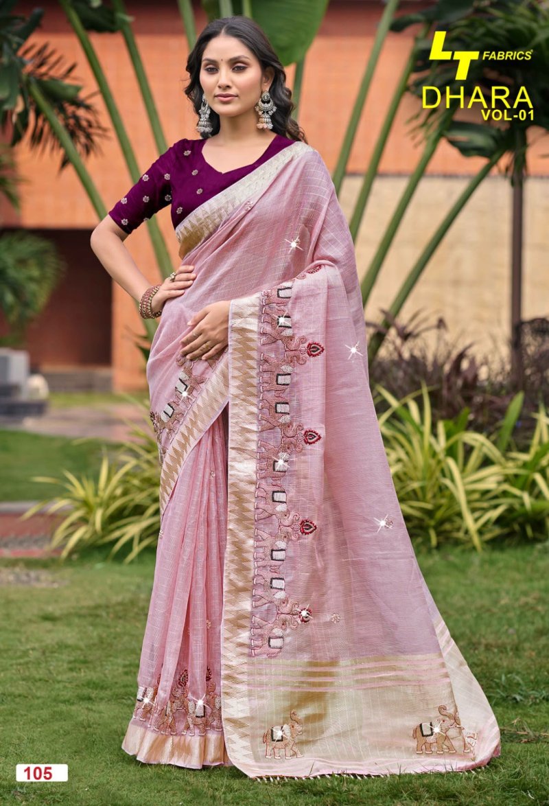 Dhara Vol 1 By Lt Kora Silk Beads Saree 